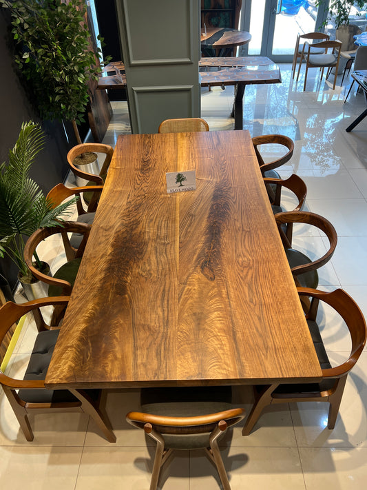 Custom live edge dining table, Custom walnut table, Log table, Dinner table, Black walnut dining table, Dining room table