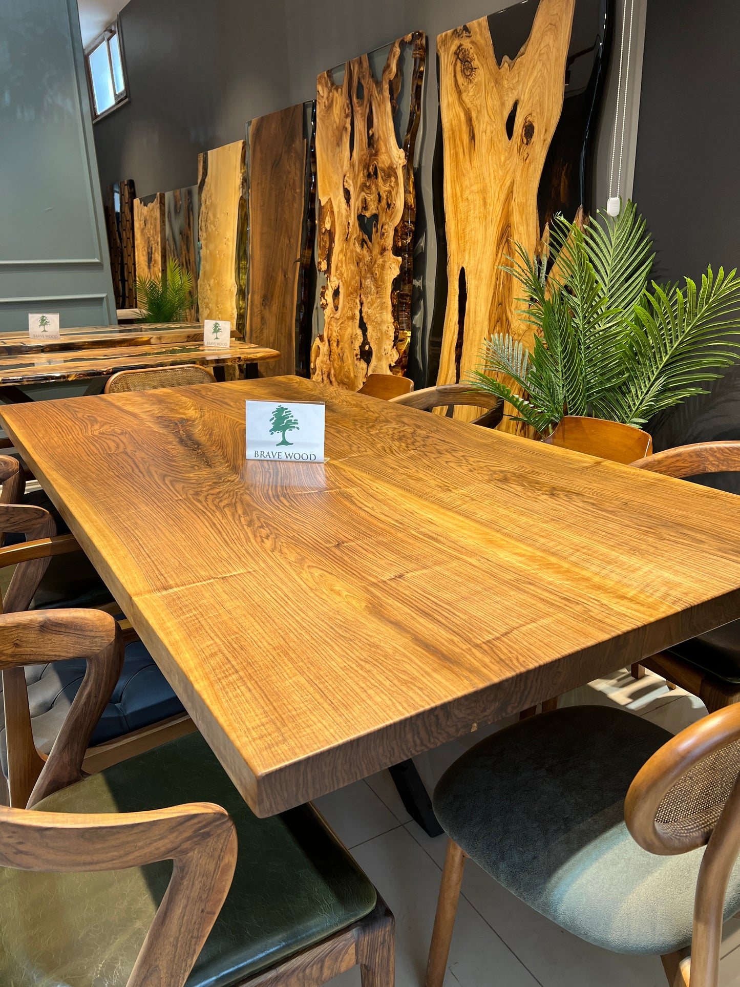 Custom live edge dining table, Custom walnut table, Log table, Dinner table, Black walnut dining table, Dining room table