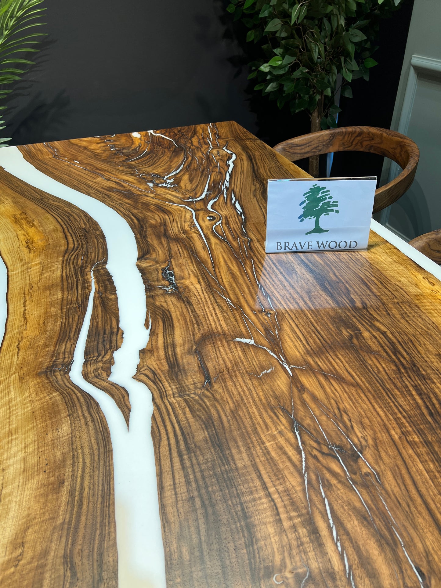 Kitchen table, Dining room table, White epoxy, Walnut wood, Epoxy table, Custom live edge epoxy resin dining table, Dinner table