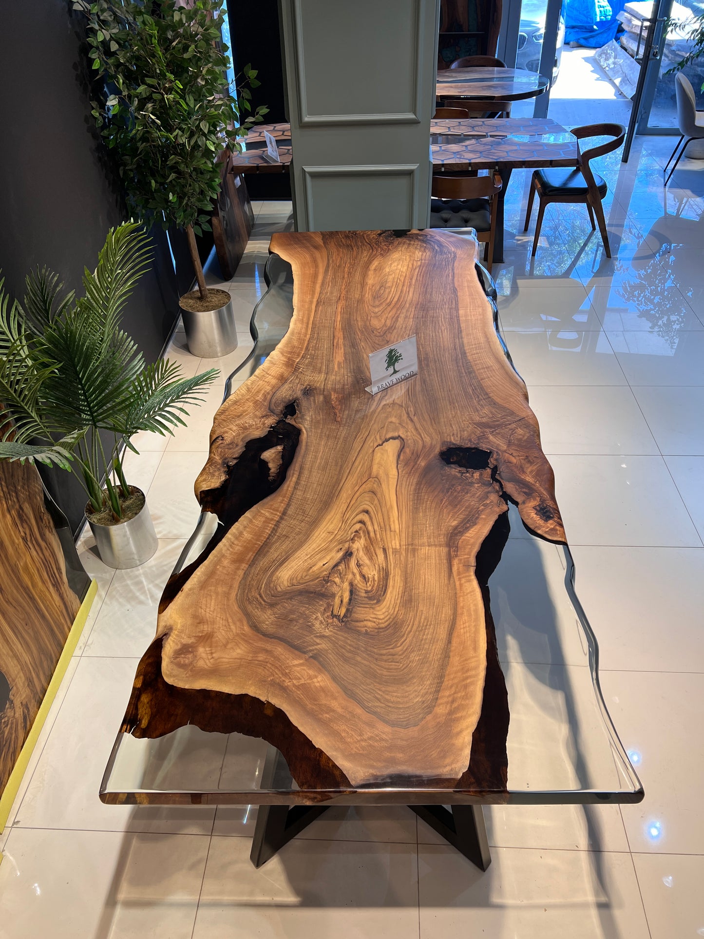 Dining room table, Epoxy Walnut table, Epoxy table