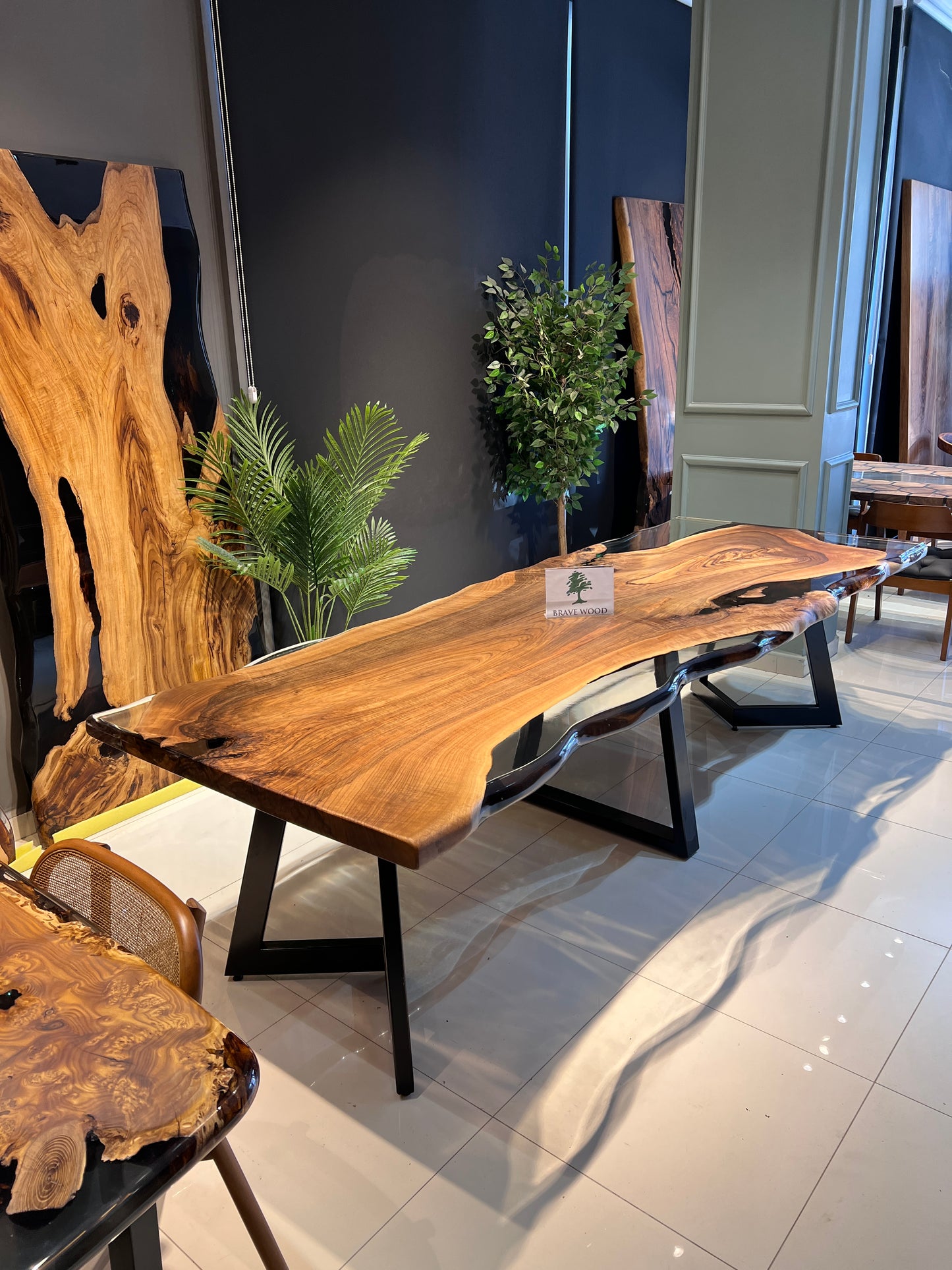 Dining room table, Epoxy Walnut table, Epoxy table