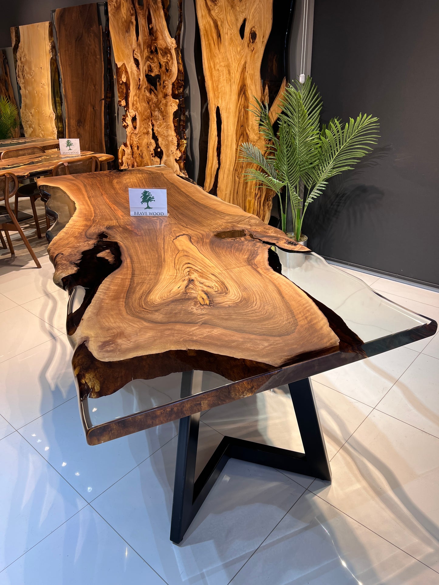 Dining room table, Epoxy Walnut table, Epoxy table