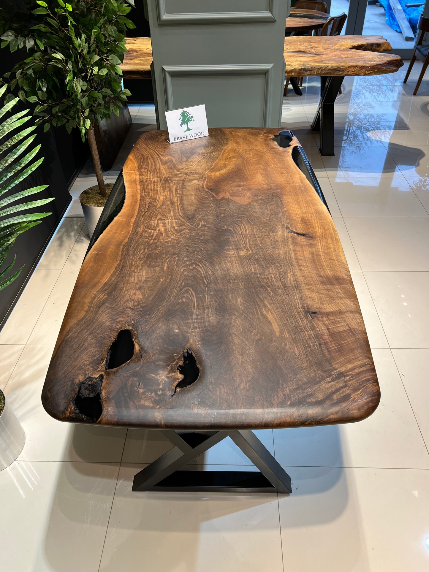 Dining room table, Epoxy Walnut table, Epoxy table