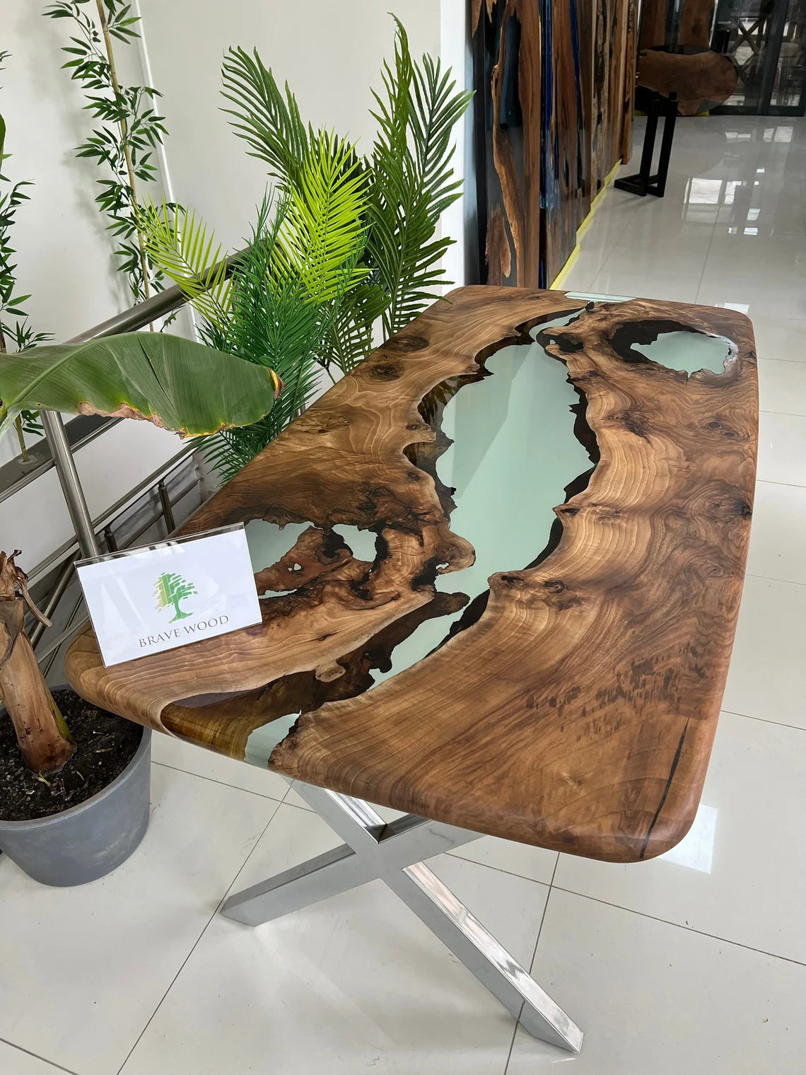 Dining room table, Dinner epoxy table, Kitchen dining table,Walnut dining room table,dining epoxy table