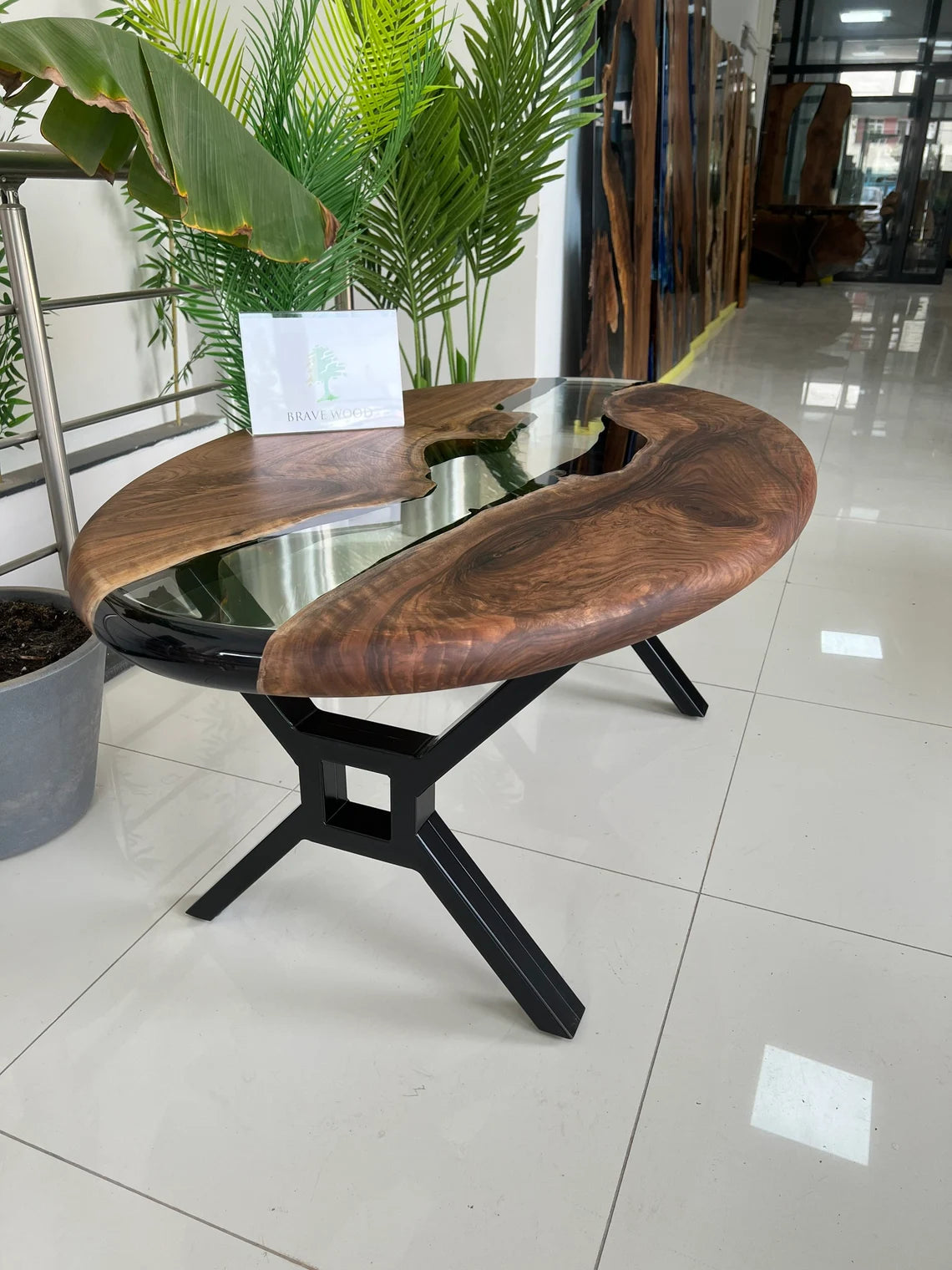 Oval coffee table, Oval dining room table, Epoxy table, Coffee table, Living room table