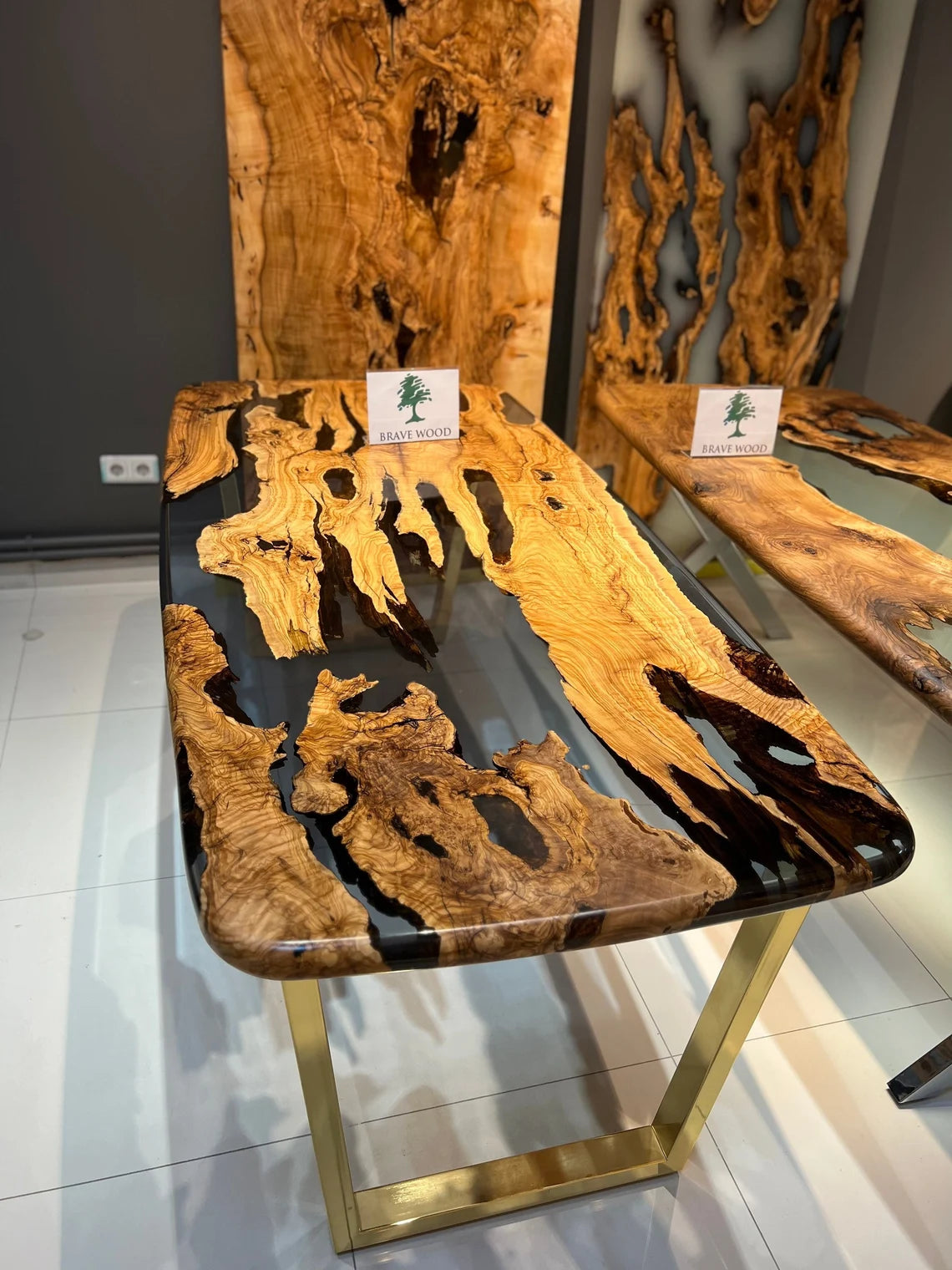 Olive wood epoxy table, Blue epoxy table, Dining room table, River Epoxy Table, Epoxy dining table, Kitchen table