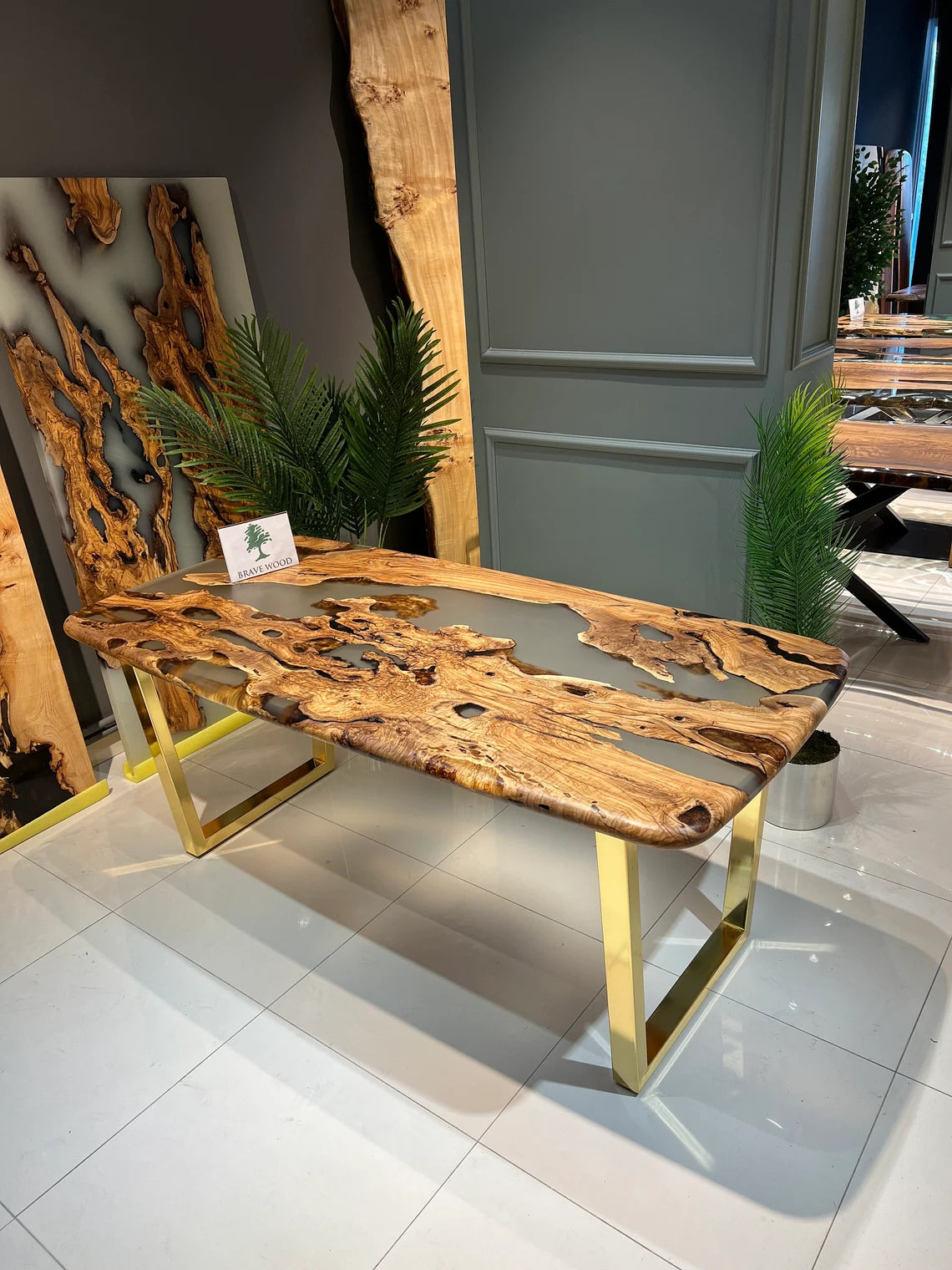 Matte epoxy table, Olive wood epoxy table, Dining room table, Office desk, Epoxy dining table, Kitchen table