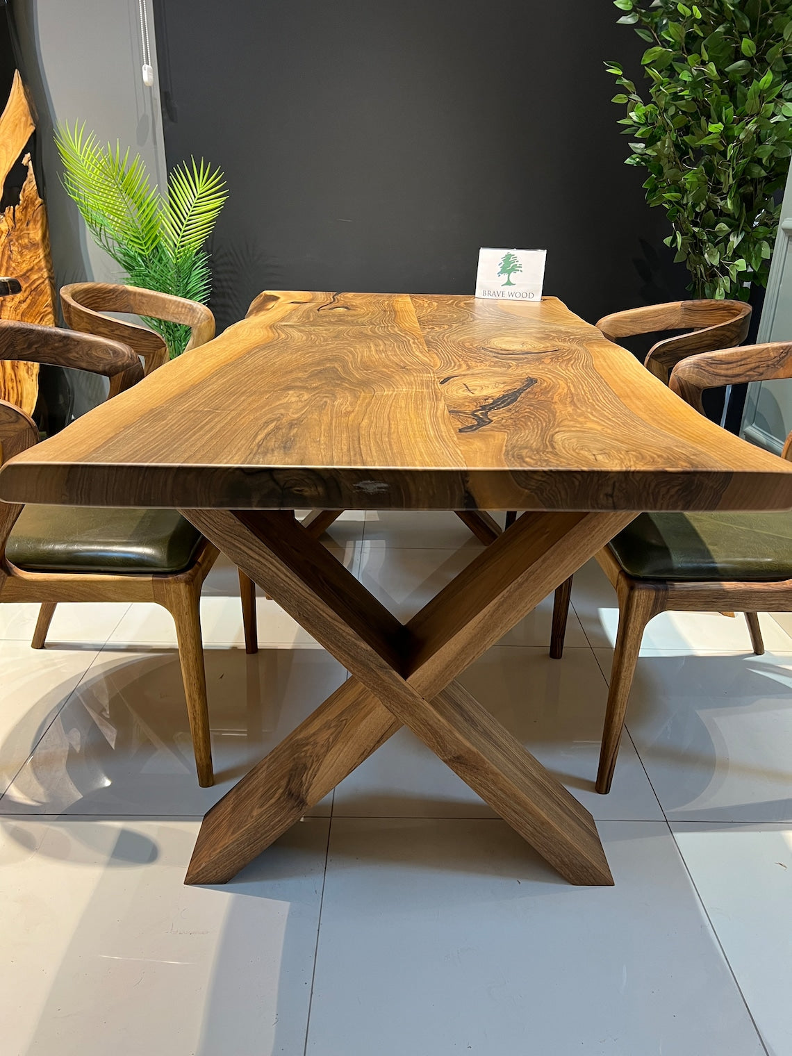 Custom live edge dining table, Walnut table, Log table, Dinner table, Black walnut dining table, Dining room table