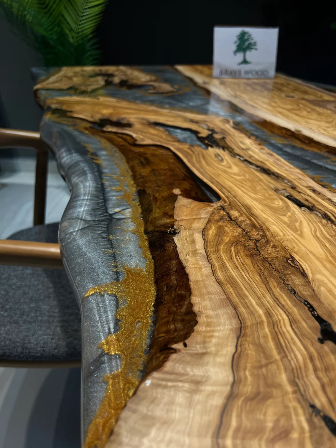 Dining room table, Office desk, Living room table, Custom live edge epoxy resin dining table, Color pigment epoxy, Kitchen table