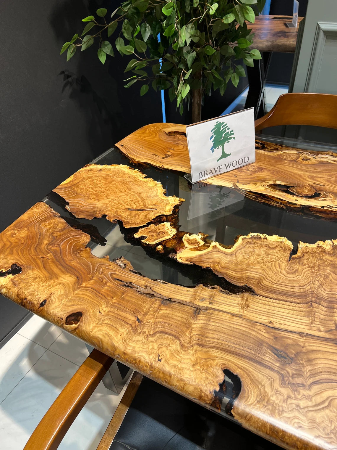 Dining room table, Oleaster tree, Epoxy table, Custom live edge epoxy resin dining table, Dinner table